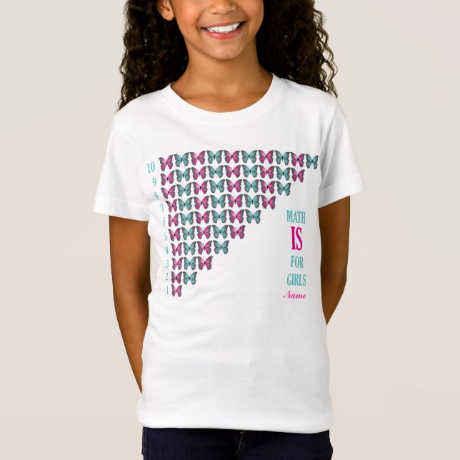 T-Shirt Les maths personnalisées sont pour des filles, (Devant)