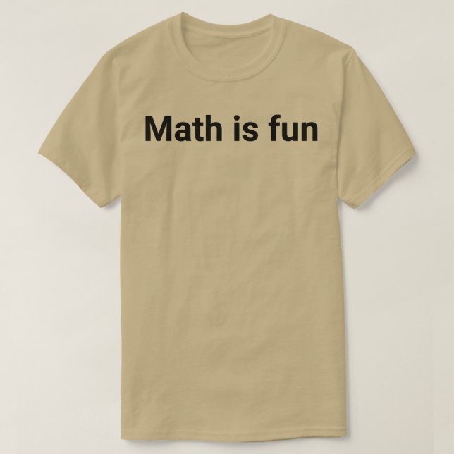 T-shirt Les maths sont amusantes (Design devant)