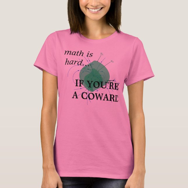 T-shirt les maths sont dures… SI VOUS êtes UN LÂCHE (Devant)