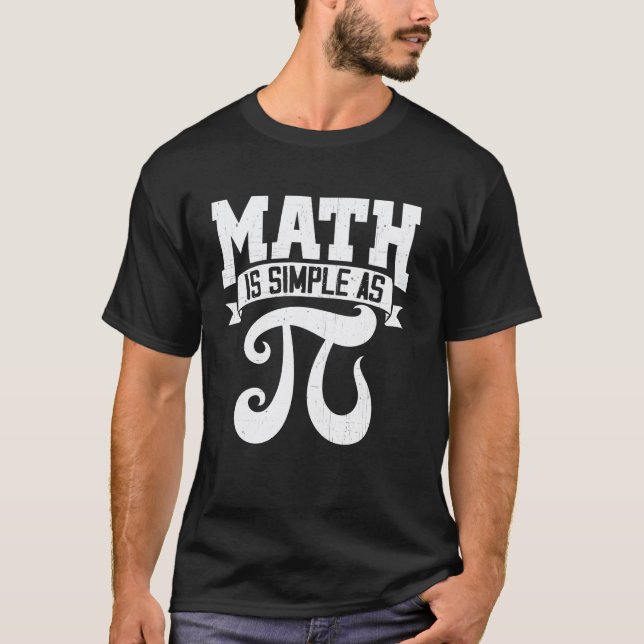 T-shirt Les maths sont simples comme le symbole de la jour (Devant)