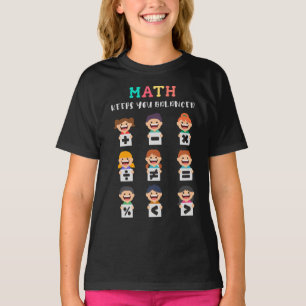 T-shirt Les maths vous gardent en équilibre