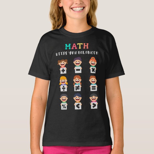 T-shirt Les maths vous gardent en équilibre (Devant)