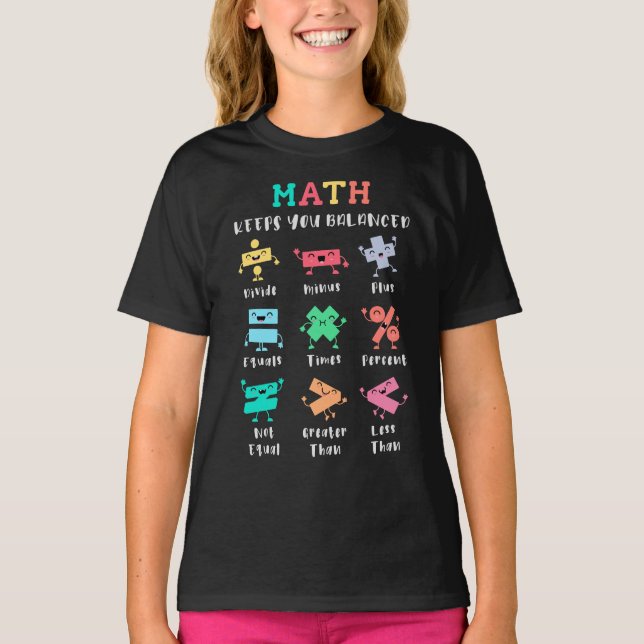 T-shirt Les maths vous maintiennent en équilibre (Devant)