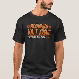T-shirt Les mécaniciens hommes ne discutent pas Ils expliq
