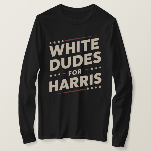 T-shirt Les Mecs Blancs Pour Kamala Harris Vote Pour 2024 (Design devant)