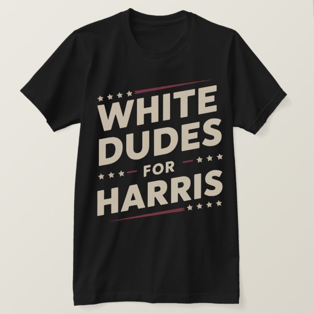 T-shirt Les Mecs Blancs Pour Kamala Harris Vote Pour 2024 (Design devant)