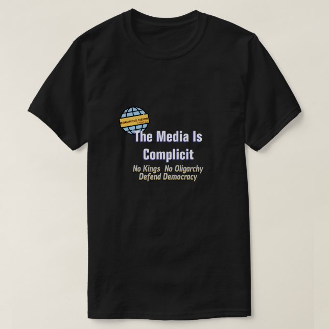 T-shirt Les Médias Sont Compliqués - Une Chemise MisterP (Design devant)