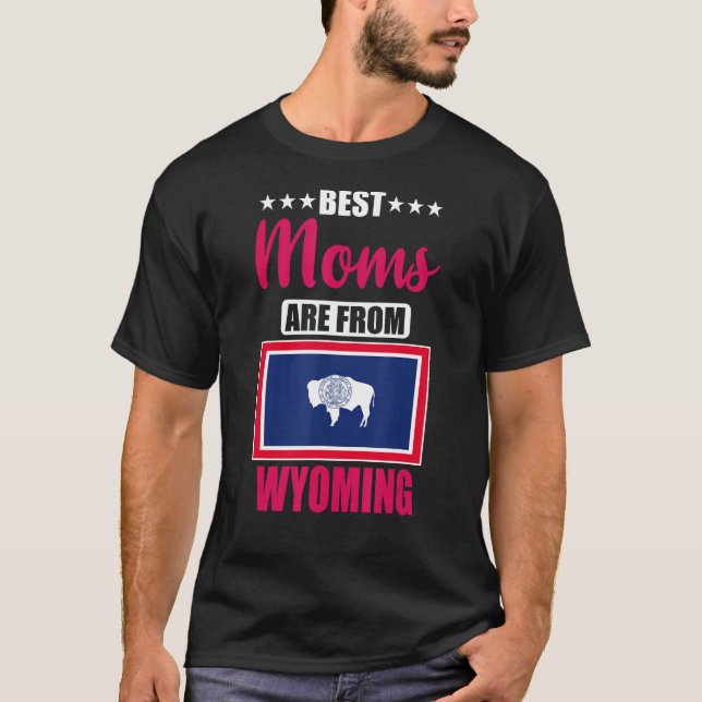 T-shirt Les meilleures mamans du Wyoming (Devant)