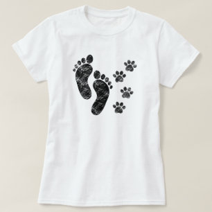T-shirt Les meilleures pattes de chien et empreintes