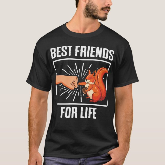 T-shirt Les meilleurs amis animaux de l'écureuil pour la v (Devant)