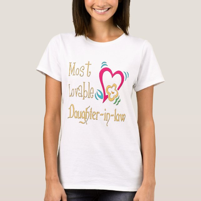 T-shirt Les meilleurs cadeaux de belle-fille (Devant)