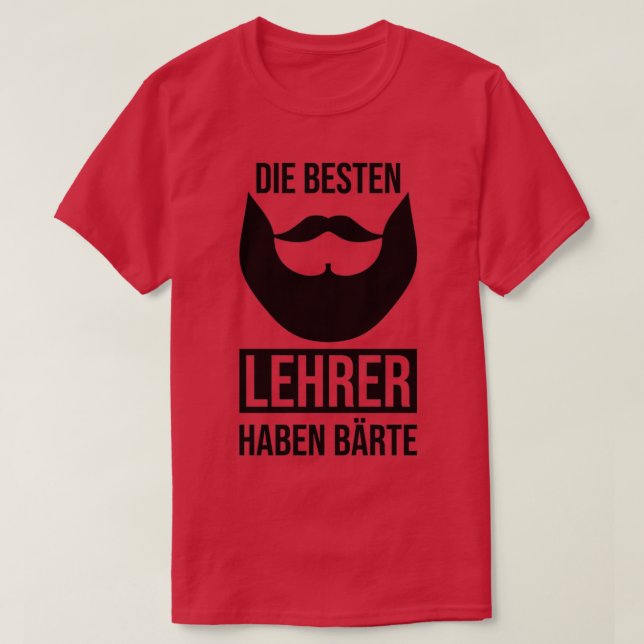 T-shirt Les meilleurs enseignants ont la barbe 1 (Design devant)