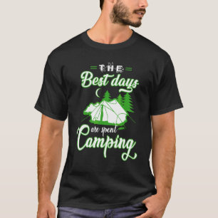 T-shirt Les Meilleurs Jours Sont Camping Passé Graphic De