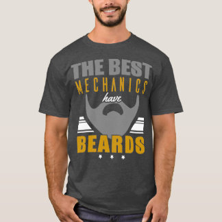 T-shirt les meilleurs mécaniciens ont des barbes