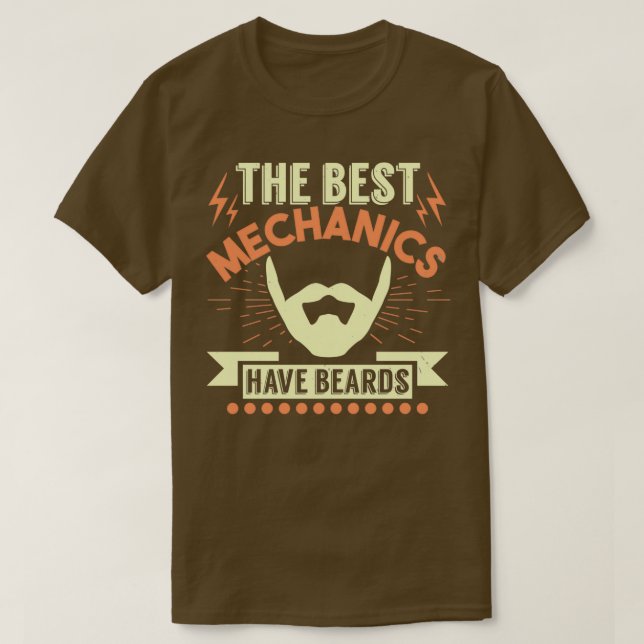 T-shirt Les meilleurs mécaniciens ont des barbes 3 (Design devant)