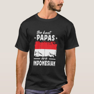 T-shirt Les meilleurs papas sont indonésiens Fête des père