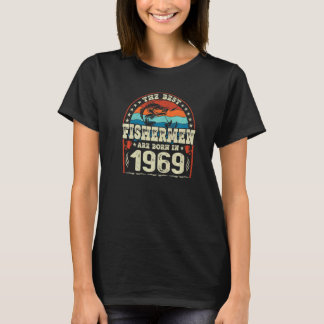T-shirt Les Meilleurs Pêcheurs Sont Nés En 1969 Pêche Nais