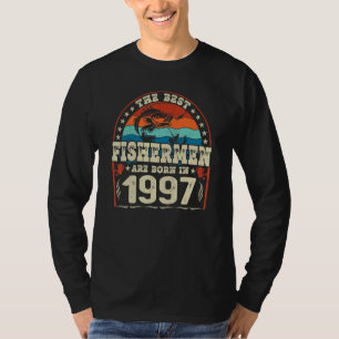 T-shirt Les Meilleurs Pêcheurs Sont Nés En 1997 Pêche Nais