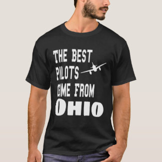 T-shirt Les Meilleurs Pilotes Proviennent De L'Ohio Aviati