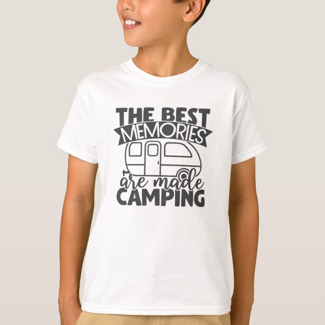 T-shirt Les Meilleurs Souvenirs Sont Fabriqués Camping Drô (Devant)