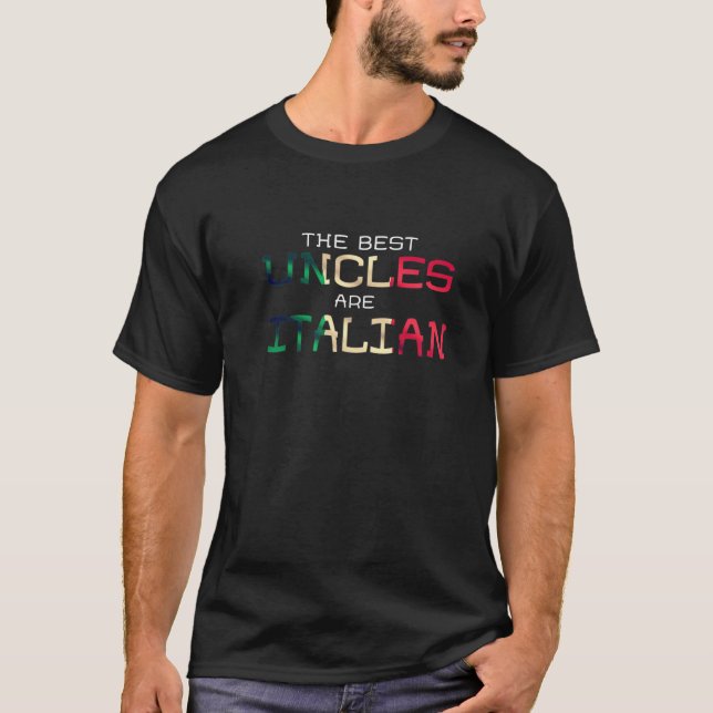 T-shirt Les Meilleurs Uncles Sont Italiens Drôle Italien D (Devant)