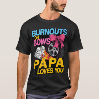 T-shirt Les Mens Brûlent Ou Bows Genre Reveal Party Papa A
