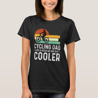 T-shirt Les Mens Cyclant Papa Comme Un Père Régulier Mais 