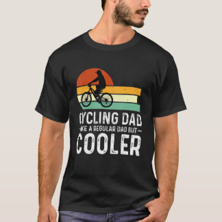 T-shirt Les Mens Cyclant Papa Comme Un Père Régulier Mais 