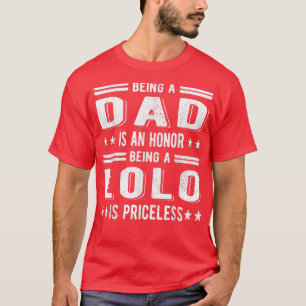 T-shirt Les Mens Étant Lolo Grand-Père Best Lolo Grand-Pèr