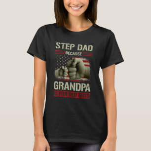 T-shirt Les Mens Étape Papa Parce Que Grand-Père Est Pour