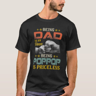 T-shirt Les Mens Être Papa Est Un Honneur Être PopPop Est