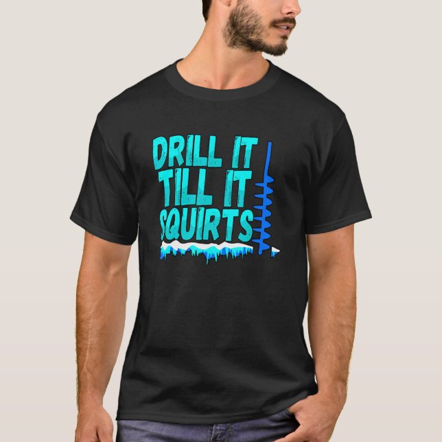 T-shirt Les Mens Forent Jusqu'À Ce Qu'Il Éjacule Pêcheur D (Devant)