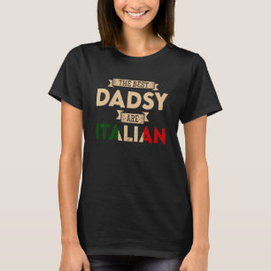 T-shirt Les Mens Les Meilleurs Dadsy Sont Drapeau Italien 