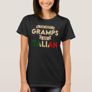 T-shirt Les Mens Les Meilleurs Gramps Sont Drapeau Italien