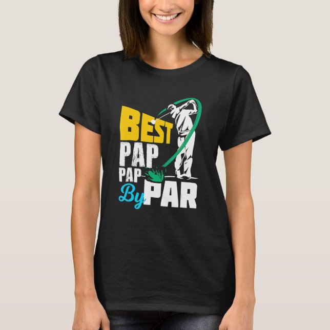 T-shirt Les Mens Meilleur Pap Pap Par Par Pour Le Golf Jou (Devant)