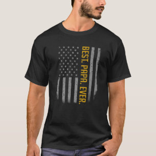 T-shirt Les Mens Meilleur Papa Jamais Nous Drapeau América