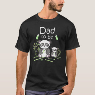 T-shirt Les Mens Papa À Être Panda Porte Un Mignet Baby sh