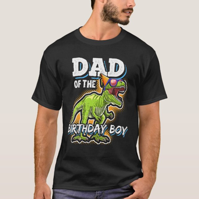 T-shirt Les Mens Papa Du Garçon D'Anniversaire Corresponda (Devant)