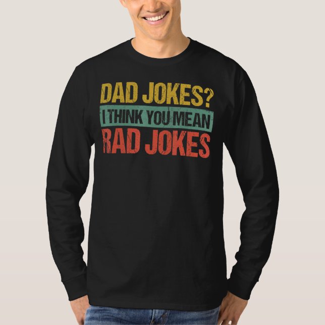 T-shirt Les Mens Papa Les Blagues Sont Comment Les Yeux Ro (Devant)