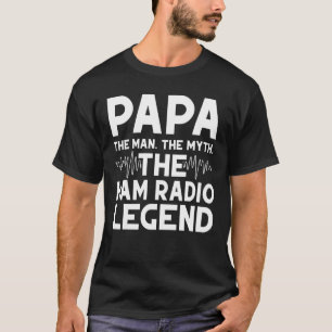 T-shirt Les Mens Papa L'Homme Le Mythe Le Jambon Radio Lég