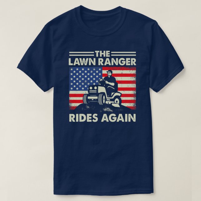T-shirt Les Mens Pelouse Mailler Le Ranger De Pelouse Ride (Design devant)