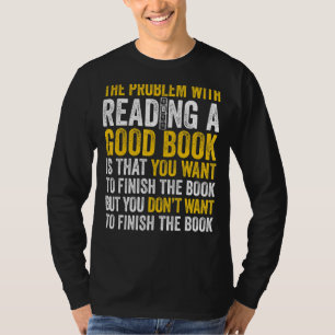 T-shirt Les Mens Problème Avec La Lecture D'Un Bon Livre V