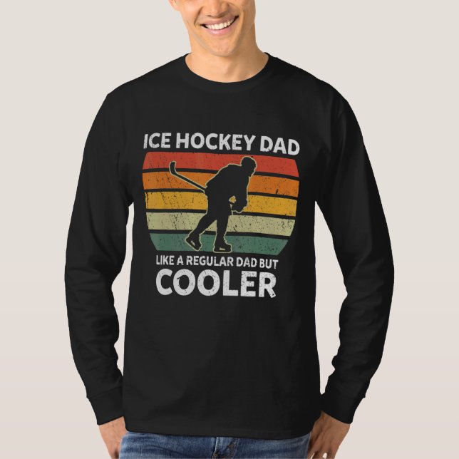 T-shirt Les Mens Rétro Hockey Sur Glace Papa Comme Un Papa (Devant)