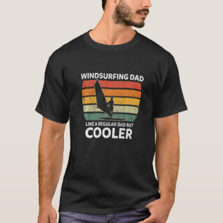 T-shirt Les Mens Retro Windsurf Papa Comme Un Papa Régulie