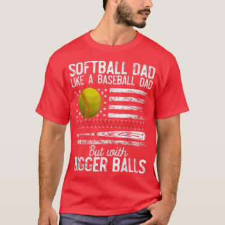 T-shirt Les Mens Softball Papa Comme Un Père De Baseball D