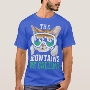 T-shirt Les Meowtains Appelent Snowboard Snowboard S