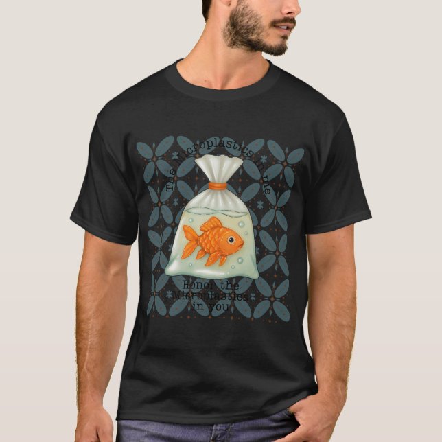 T-shirt Les microplastiques en moi honorent les microplast (Devant)