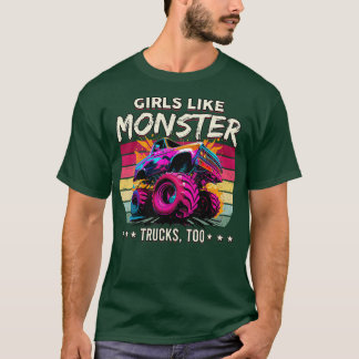 T-shirt Les Mignonnes Filles De Camion Monster Comme Les C