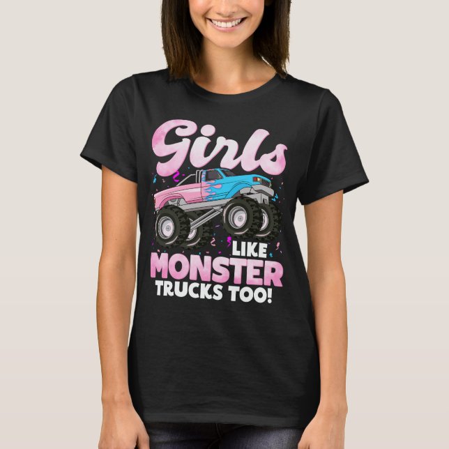 T-shirt Les Mignonnes Filles De Camion Monster Comme Les C (Devant)