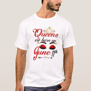 T-shirt Les Mignonnes Reines Sont Nées Le 11 Juin Anniver